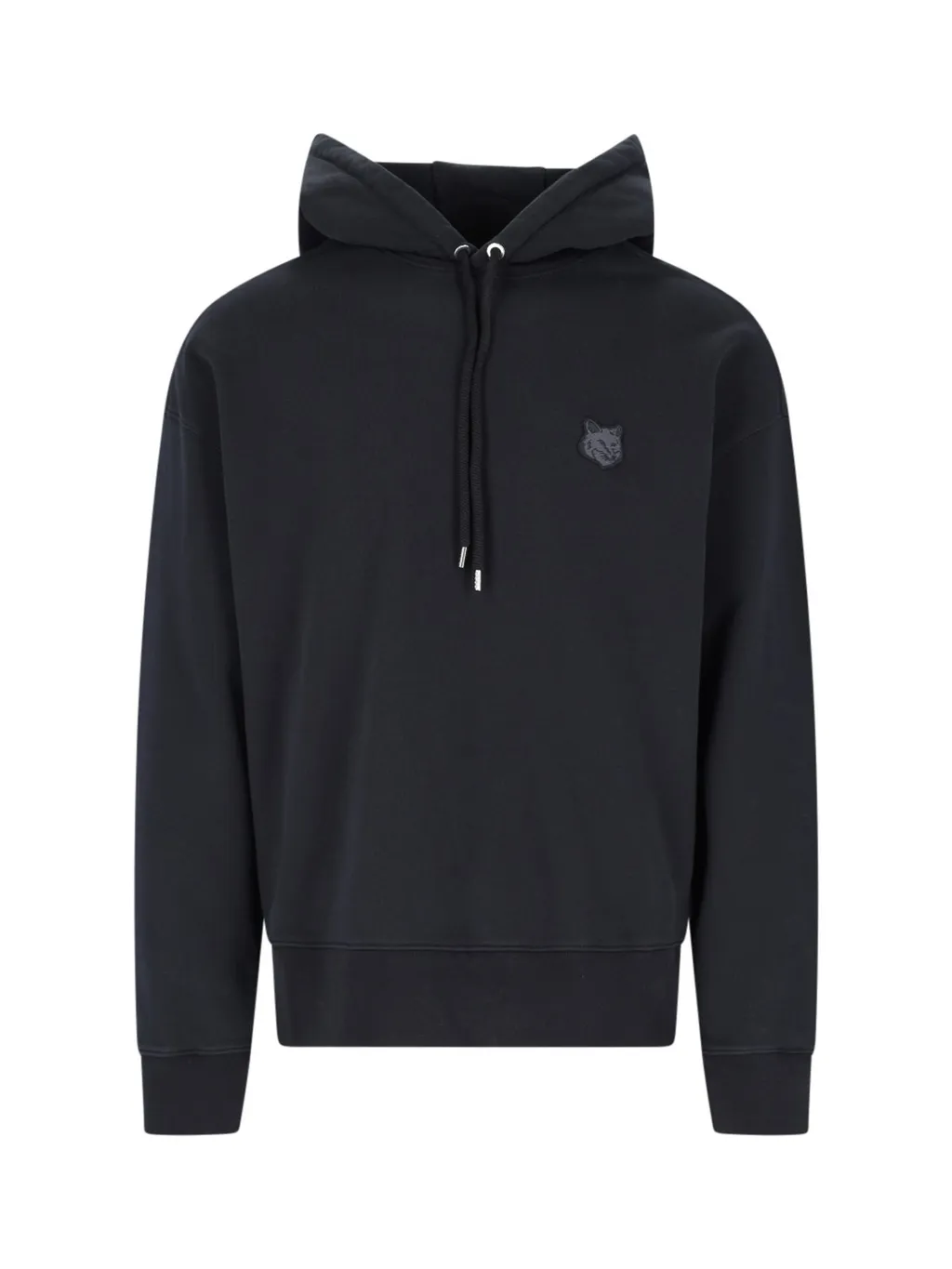 Maison Kitsuné Fox Head Patch Drawstring Hoodie