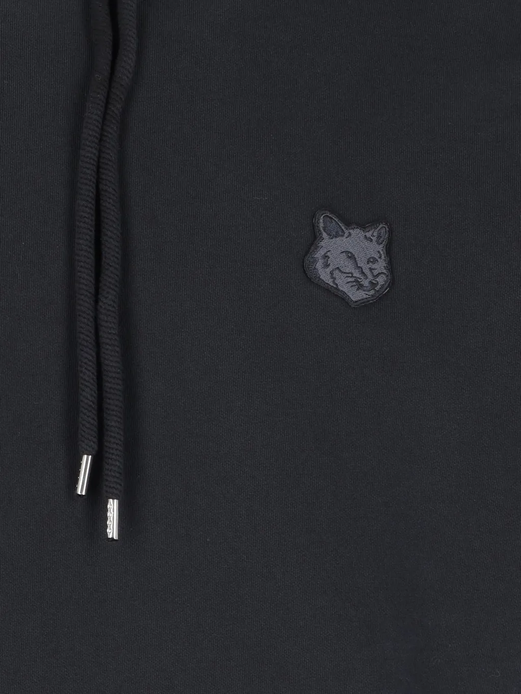 Maison Kitsuné Fox Head Patch Drawstring Hoodie