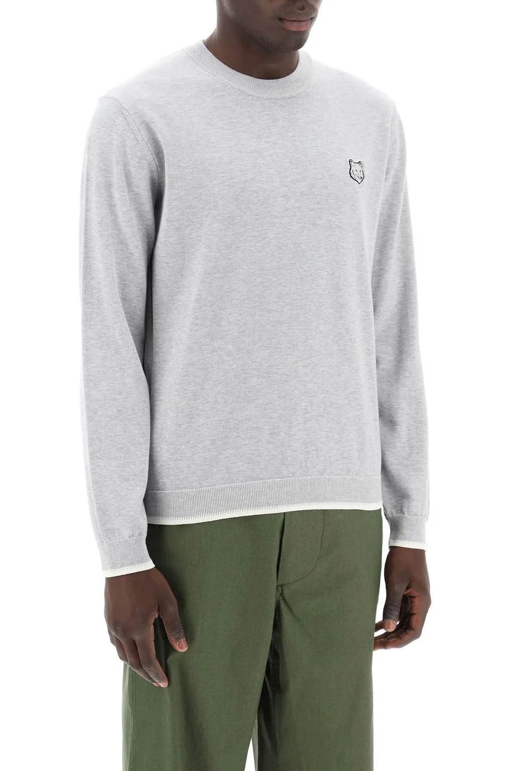 Maison Kitsuné Fox Head Patch Fine-Knit Jumper