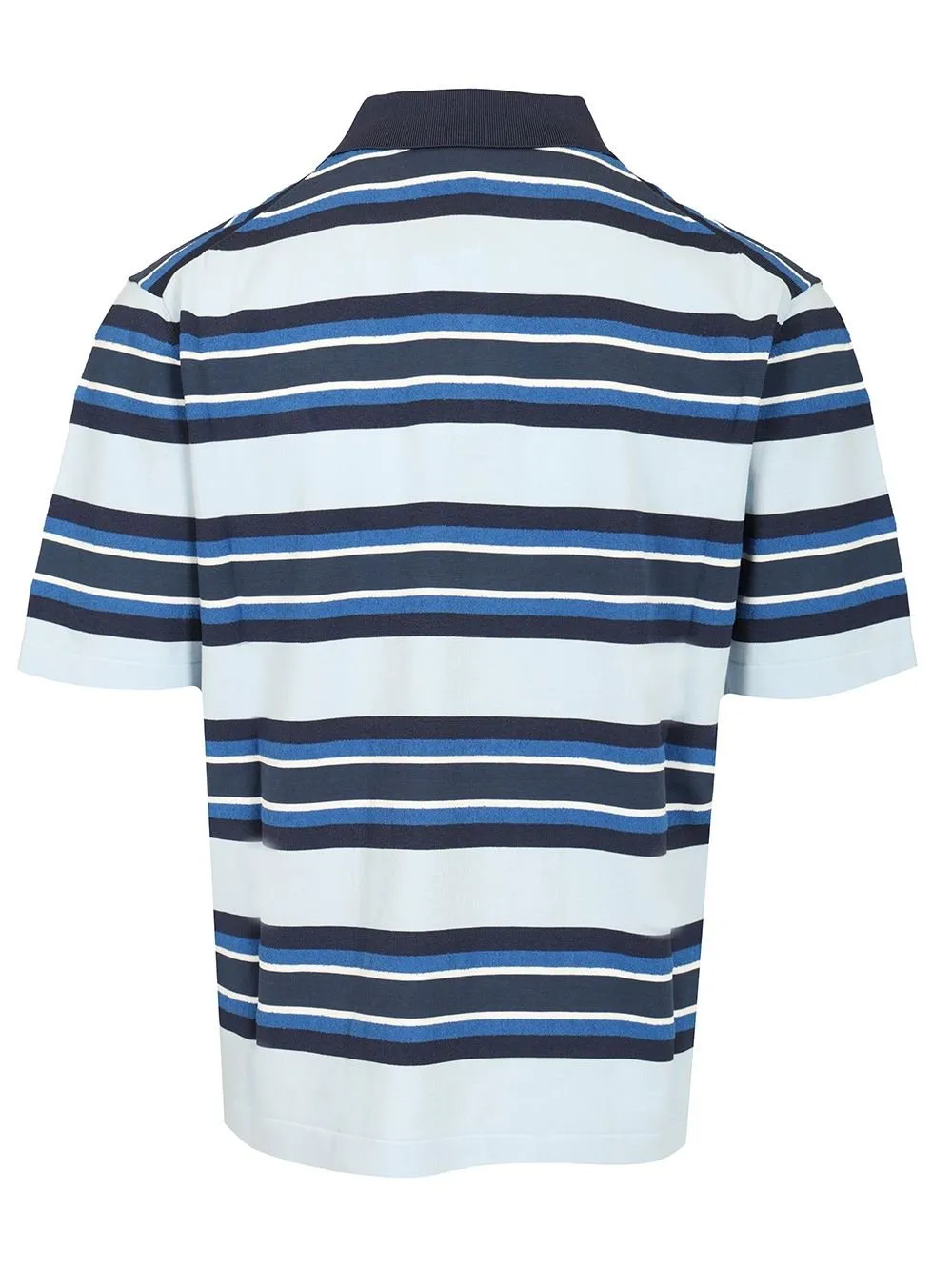 Maison Kitsuné Bold Fox Head Patch Fine Gauge Striped Polo Shirt