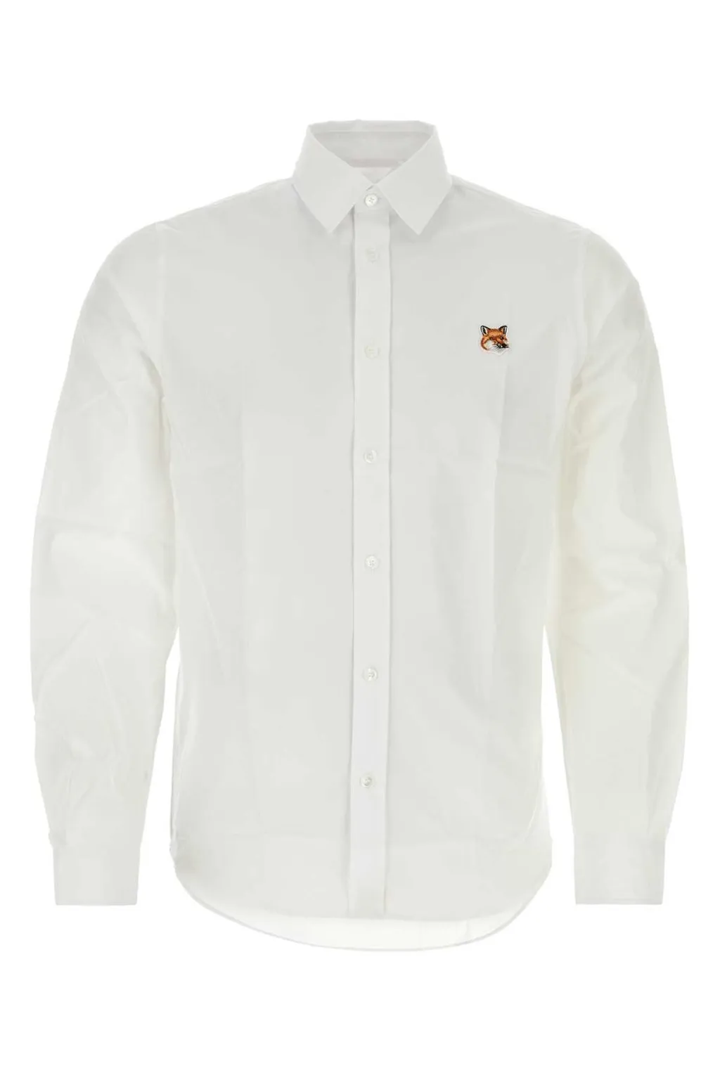 Maison Kitsuné Fox Head Patch Long-Sleeved Shirt