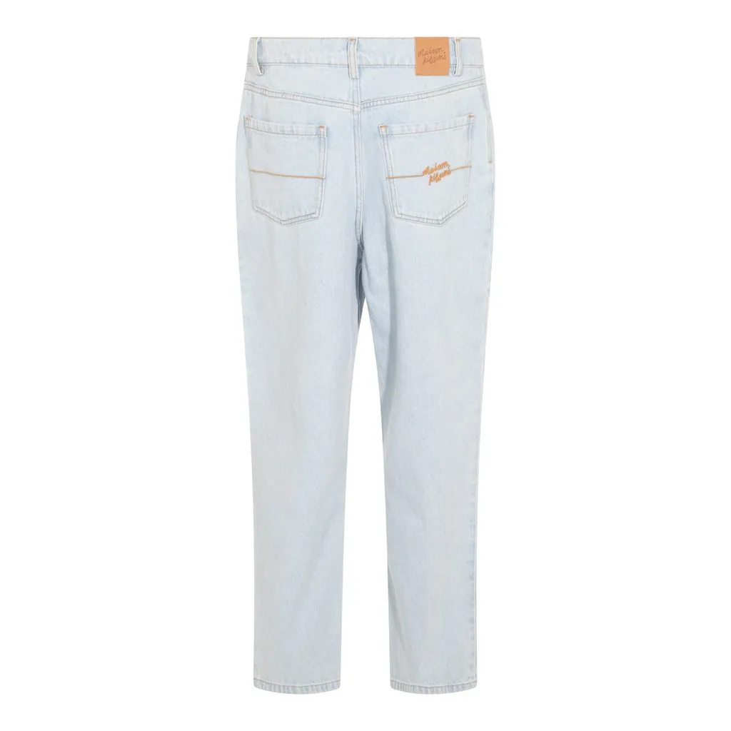 Maison Kitsuné Logo Embroidered Jeans