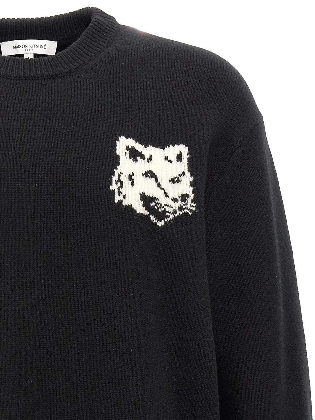 Maison Kitsuné Fox Head Intarsia-Knit Jumper