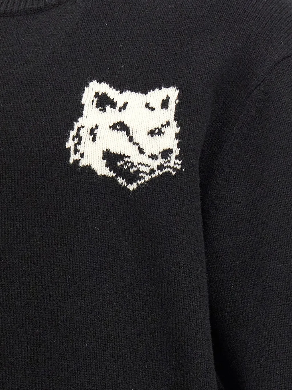 Maison Kitsuné Fox Head Intarsia-Knit Jumper