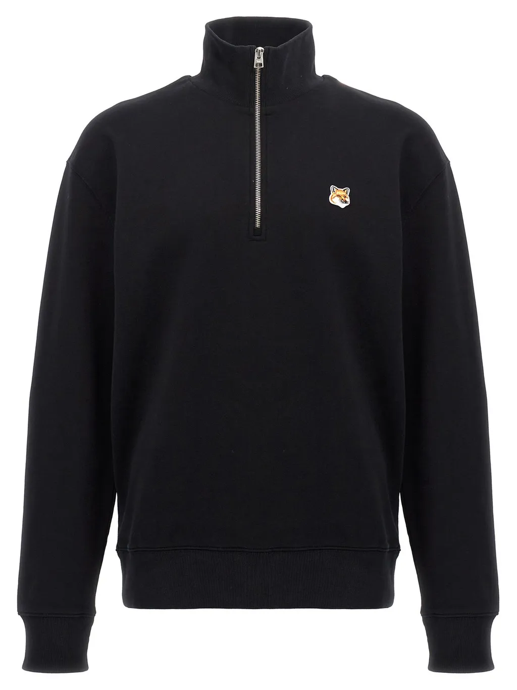 Maison Kitsuné Fox Head Patch Half-Zip Sweatshirt