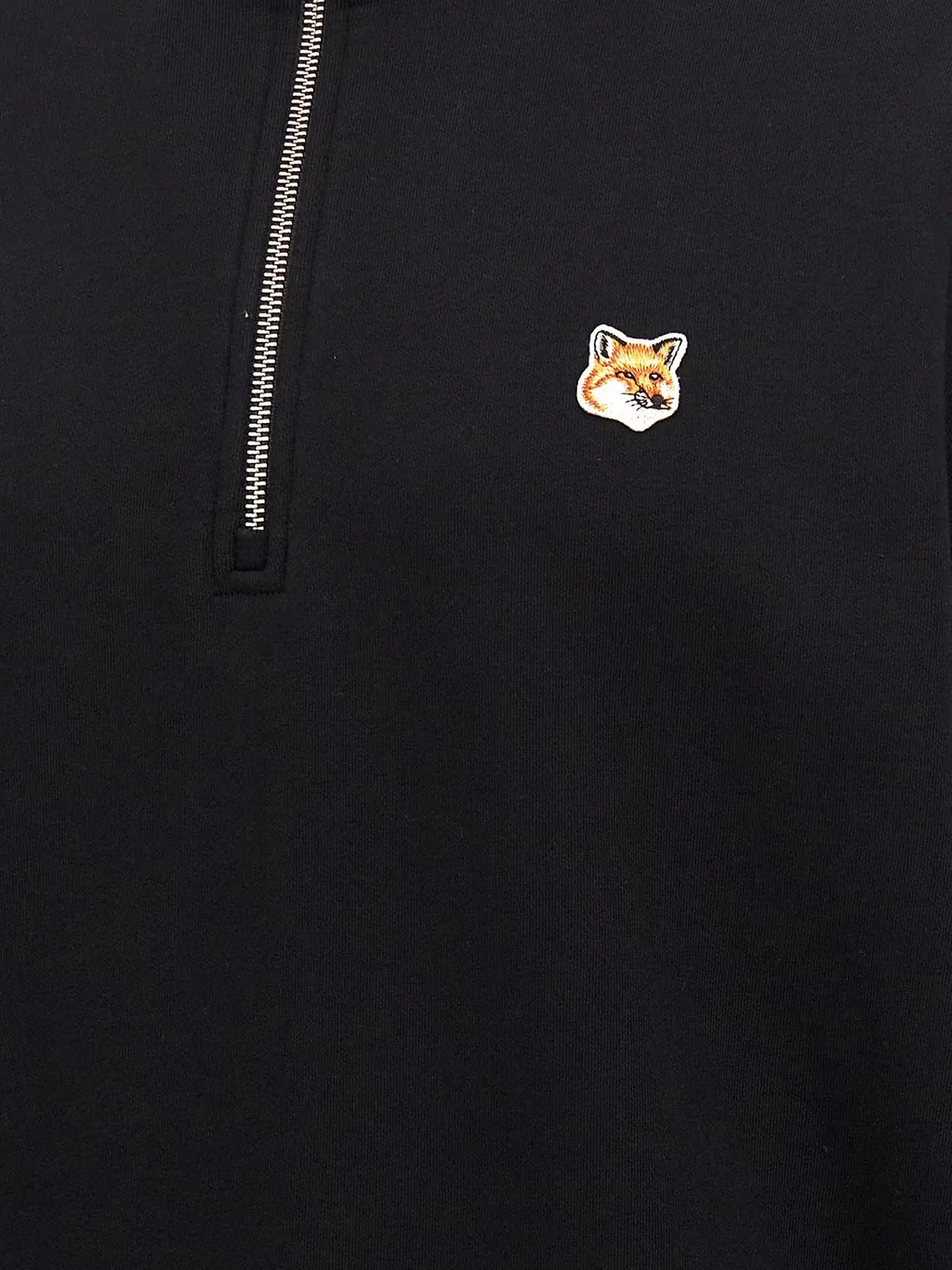 Maison Kitsuné Fox Head Patch Half-Zip Sweatshirt