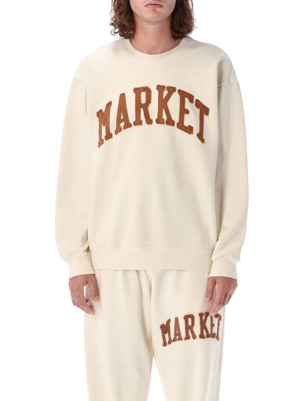 Market Logo Detailed Crewneck Sweatshirt