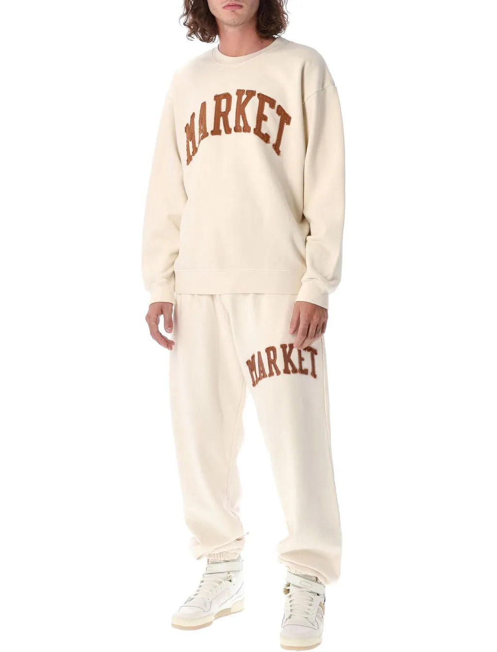 Market Logo Detailed Crewneck Sweatshirt