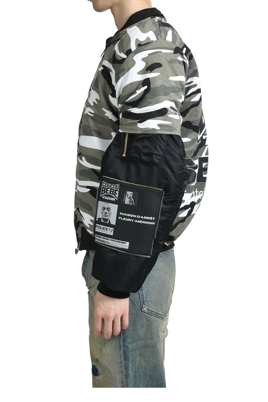 Metallic Testo T-Shirt - Bomber Jacket / Gry Camo