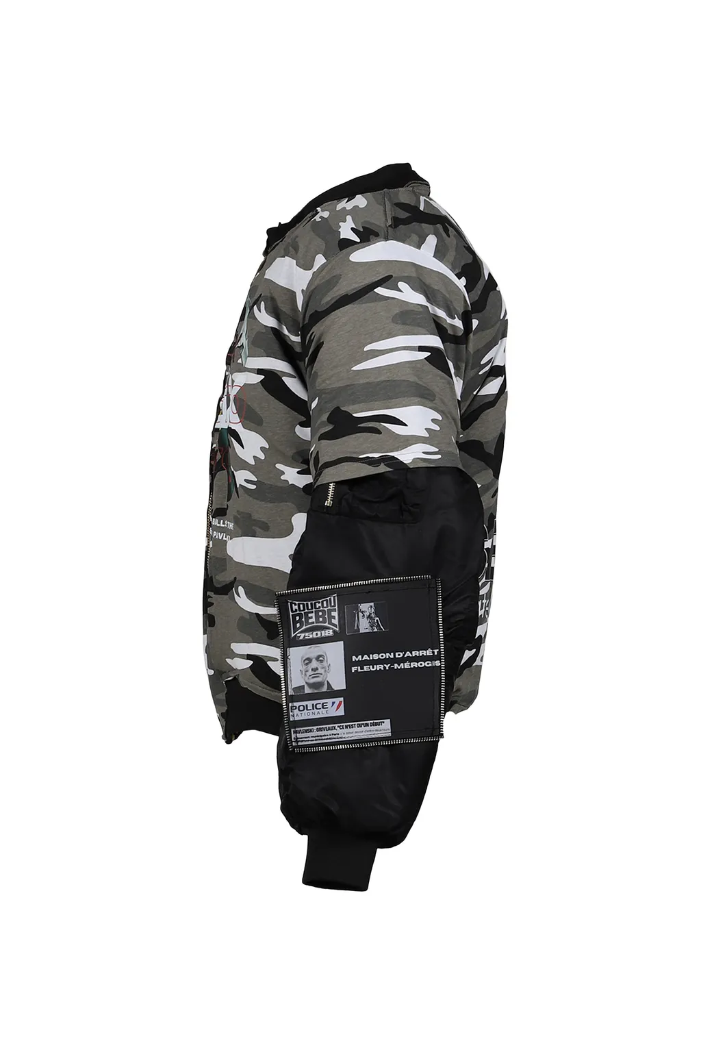 Metallic Testo T-Shirt - Bomber Jacket / Gry Camo