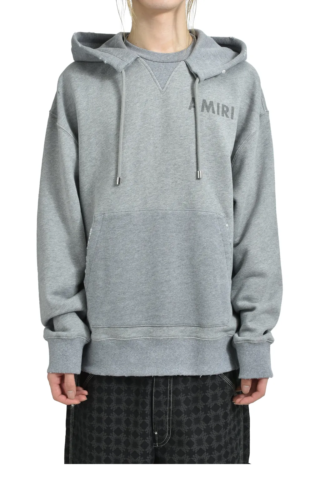 Amiri Stencil Oversized Hoodie / Gry