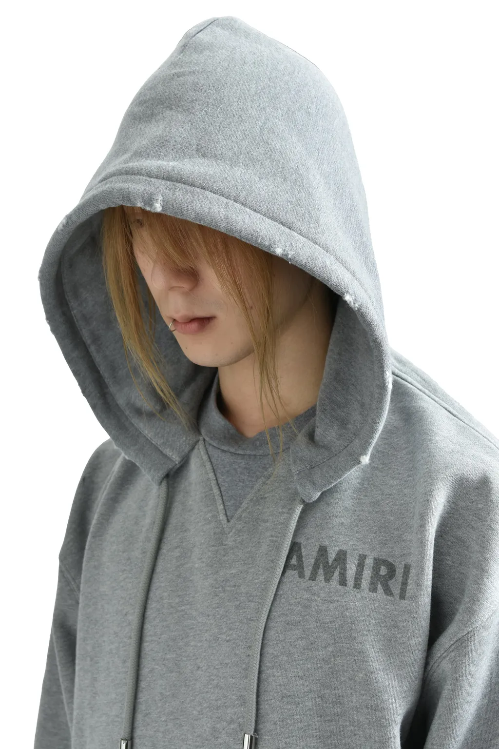Amiri Stencil Oversized Hoodie / Gry