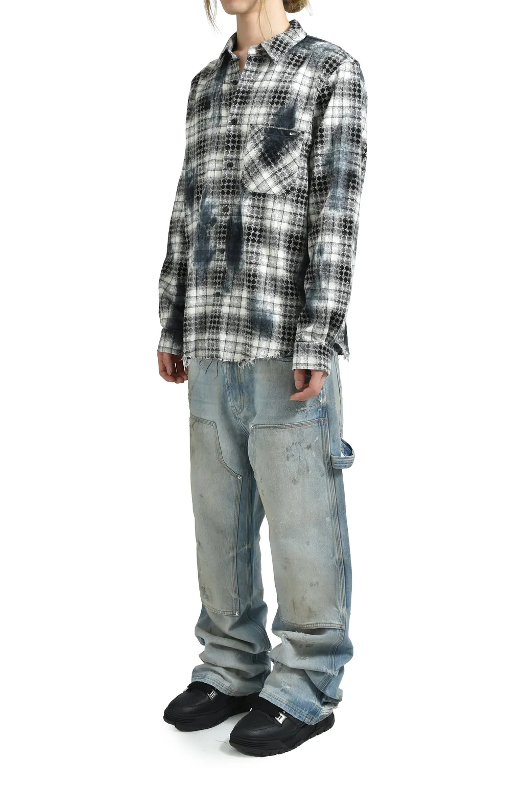 Ma Quad Bleach Flannel / Black