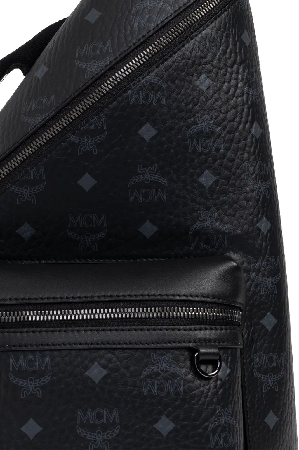 Mcm One Shoulder Zipped Backpack