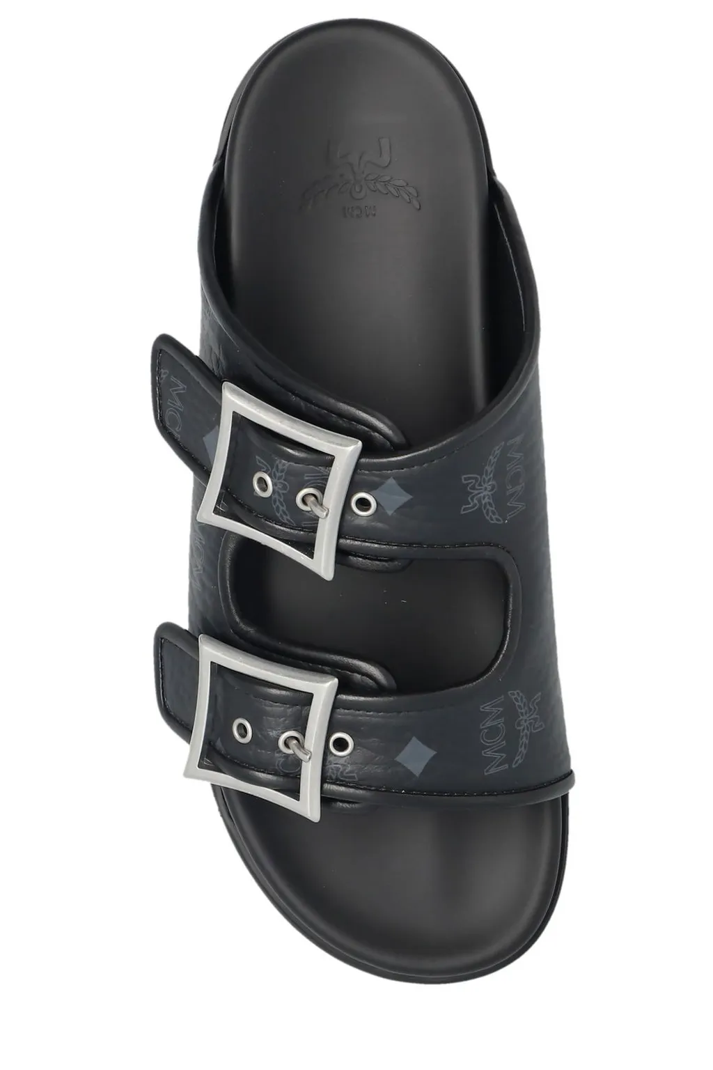 Mcm Double Strap Monogram Slides
