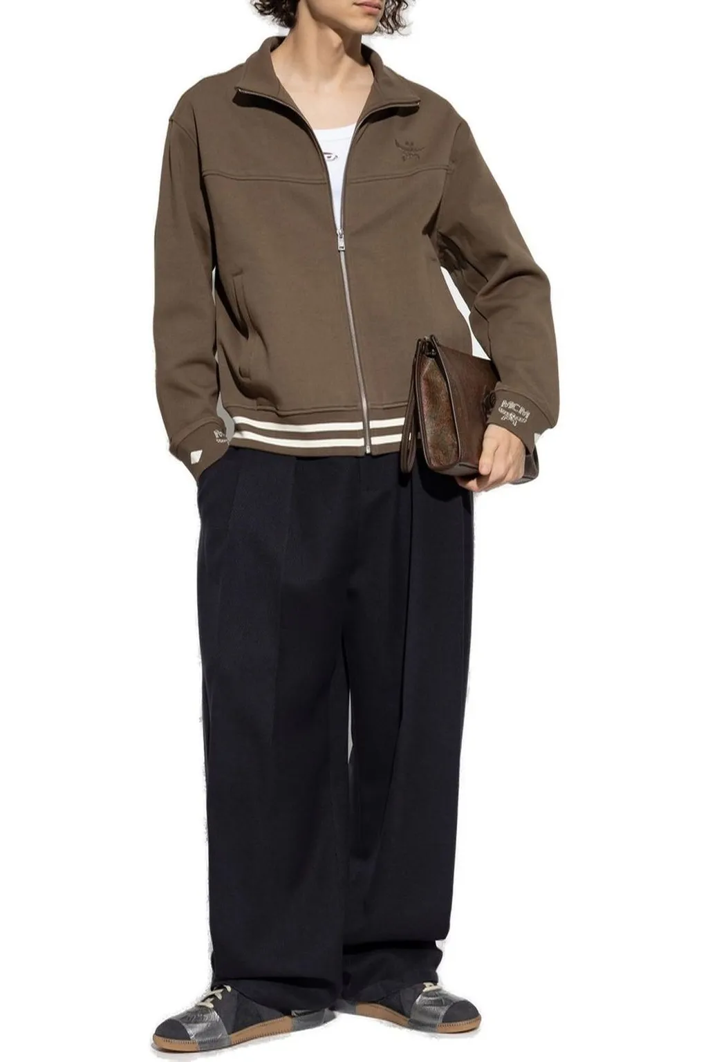 Mcm Medium Essential Logo Ponte Track Jacket