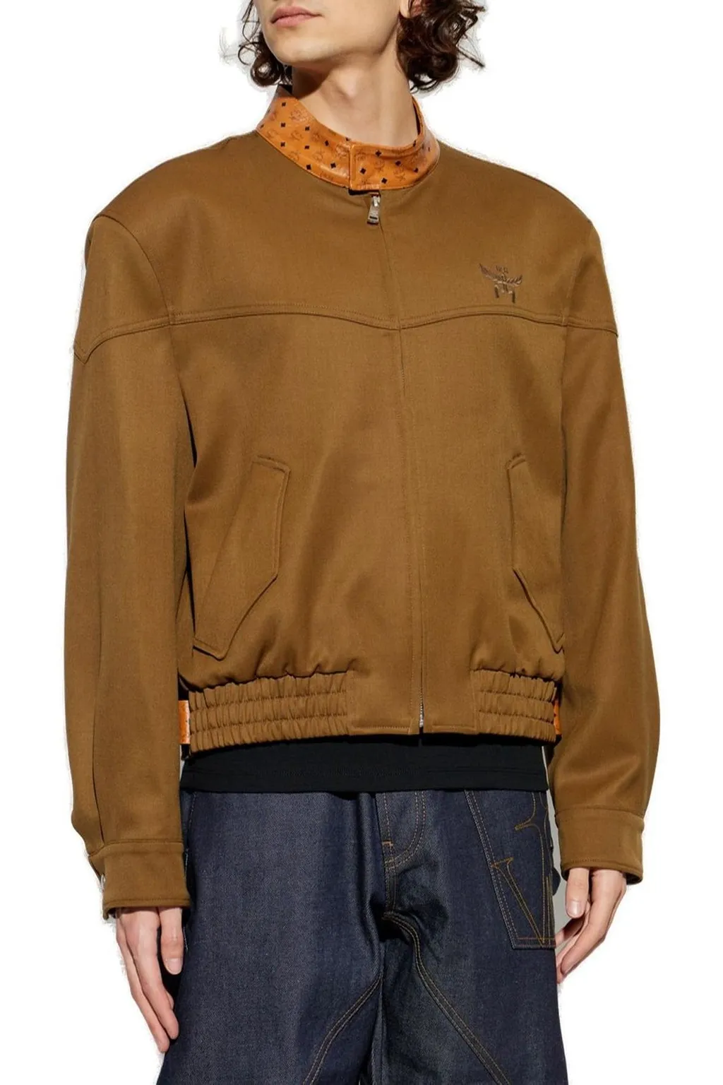 Mcm Logo Embroidered Elasticated Waist Jacket