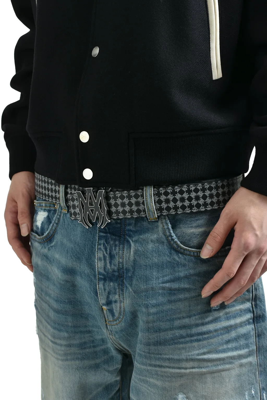 Ma Quad 4Cm Enamel Belt / Black