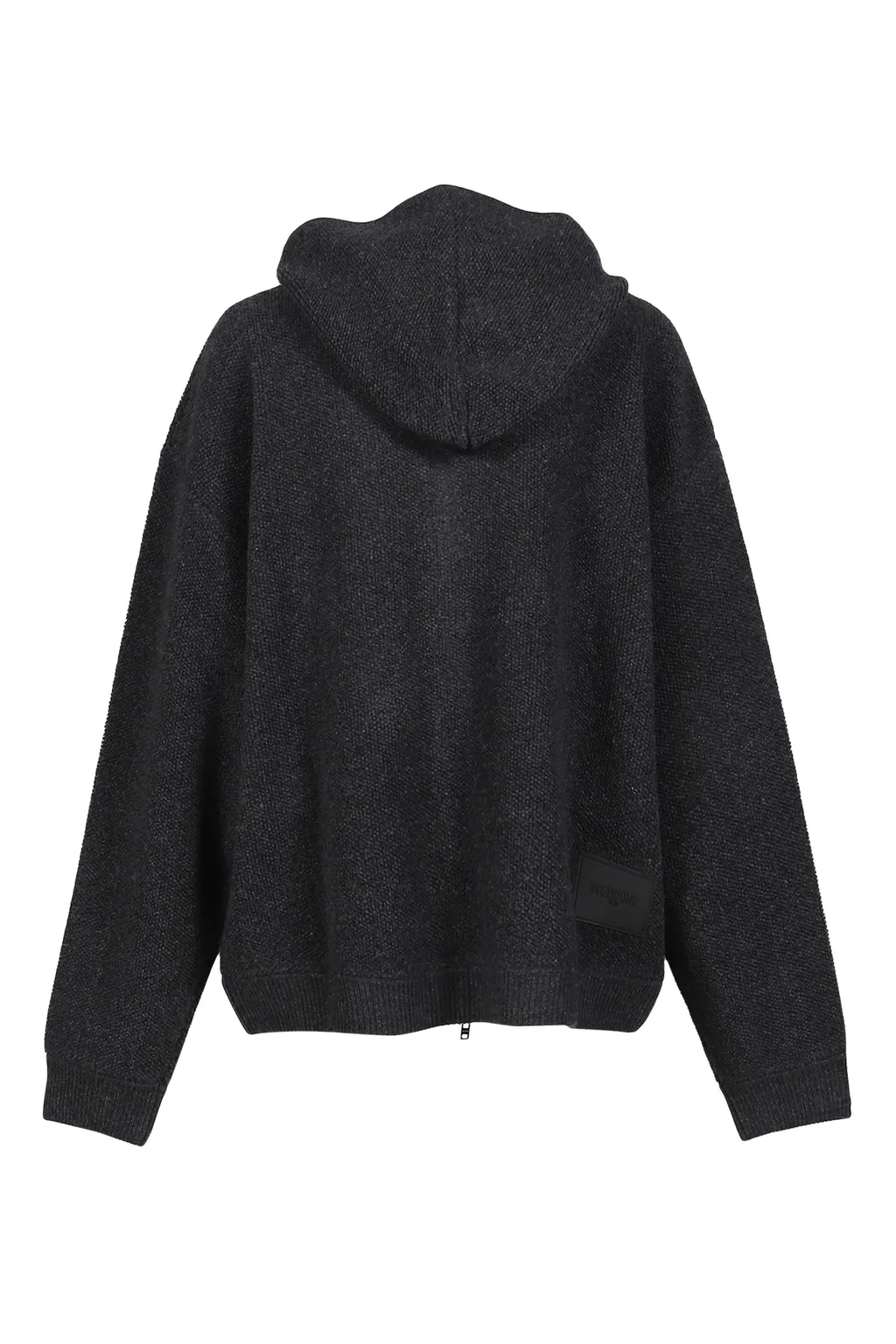 Charcoal Boucle Hoodie Zip-Up / Cha