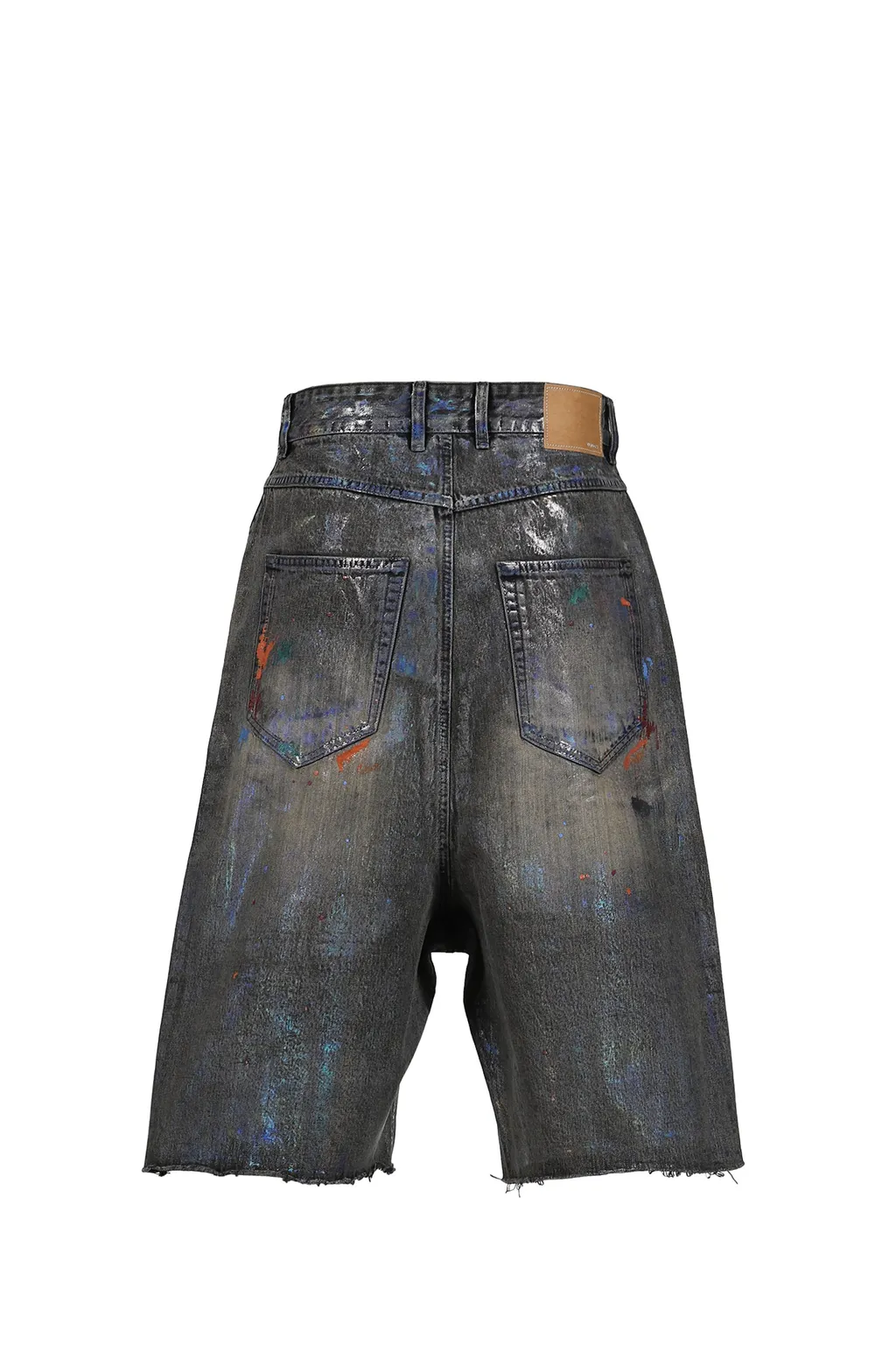 Black Painted Denim Shorts / Blk