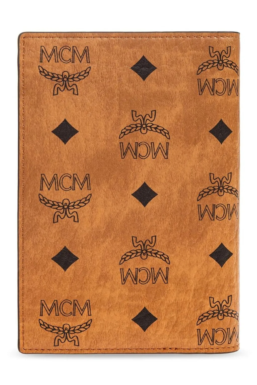 Mcm Logo Printed Passport Holder