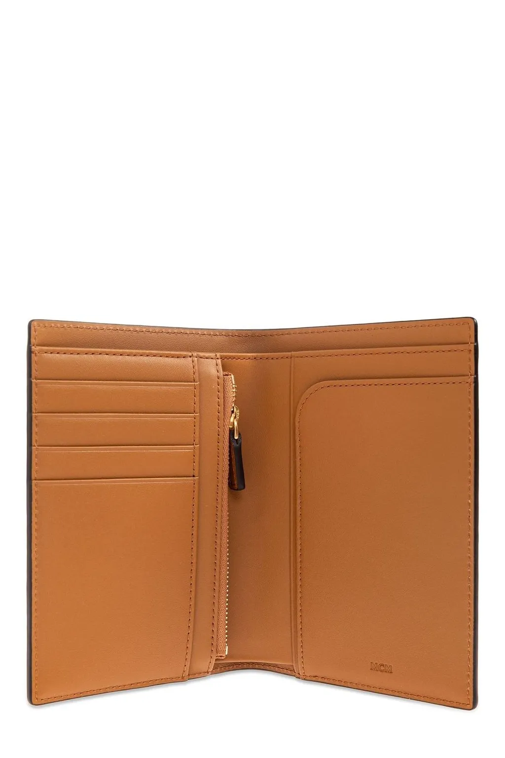 Mcm Logo Printed Passport Holder