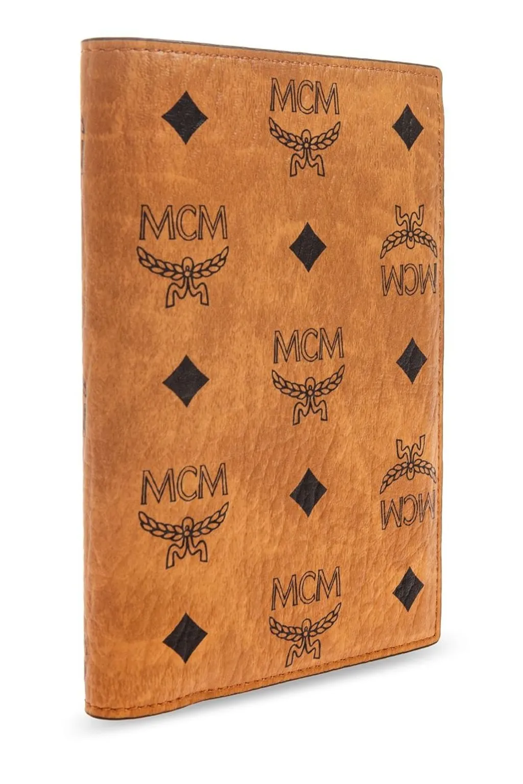 Mcm Logo Printed Passport Holder