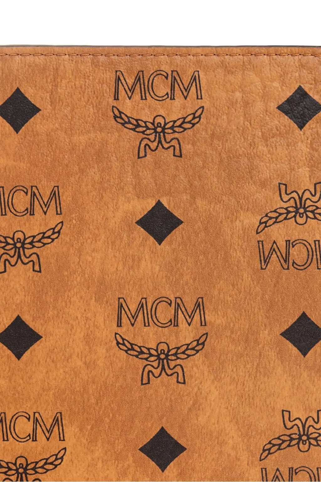 Mcm Logo Printed Passport Holder