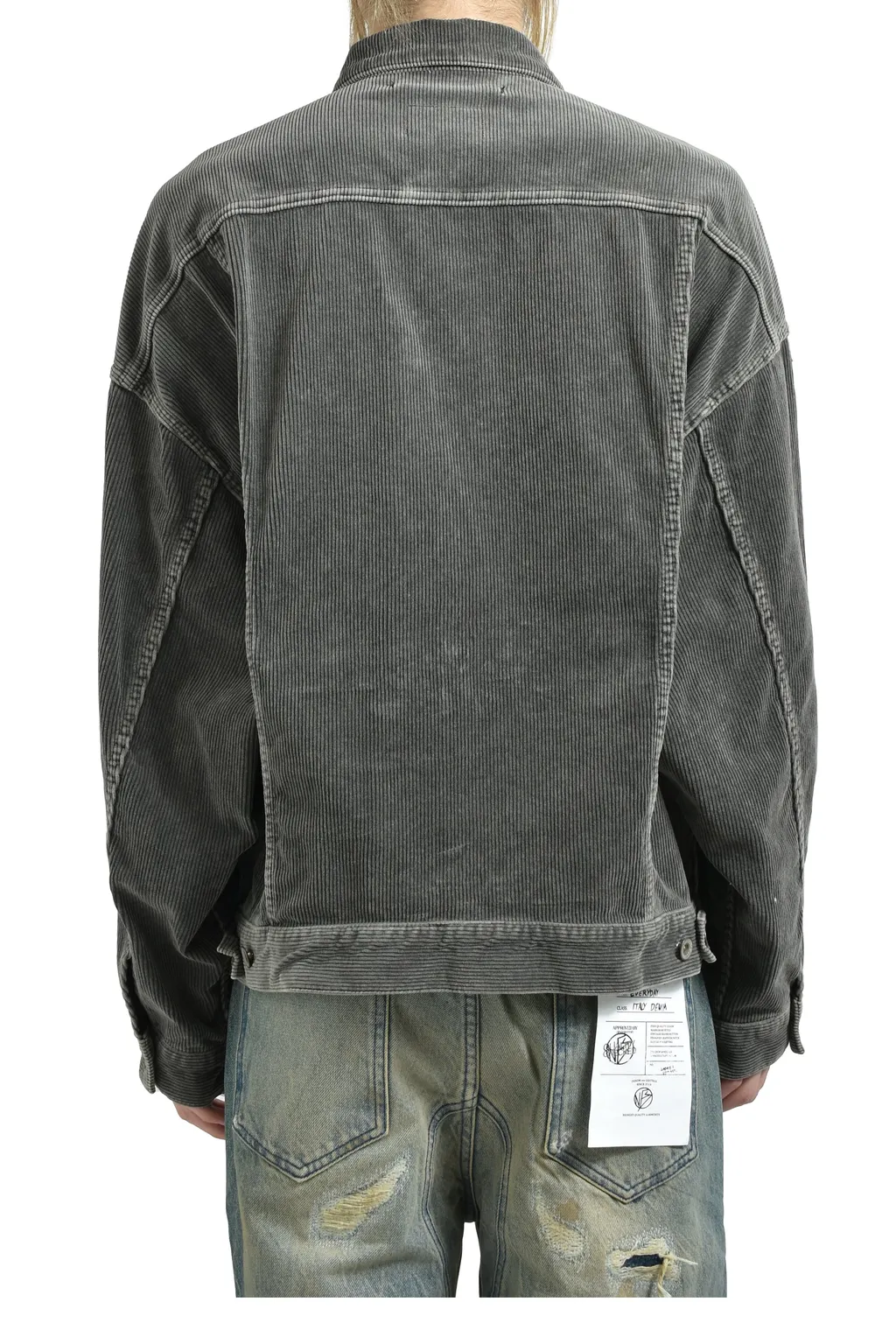 Bone Applique Corduroy Jacket / Gry