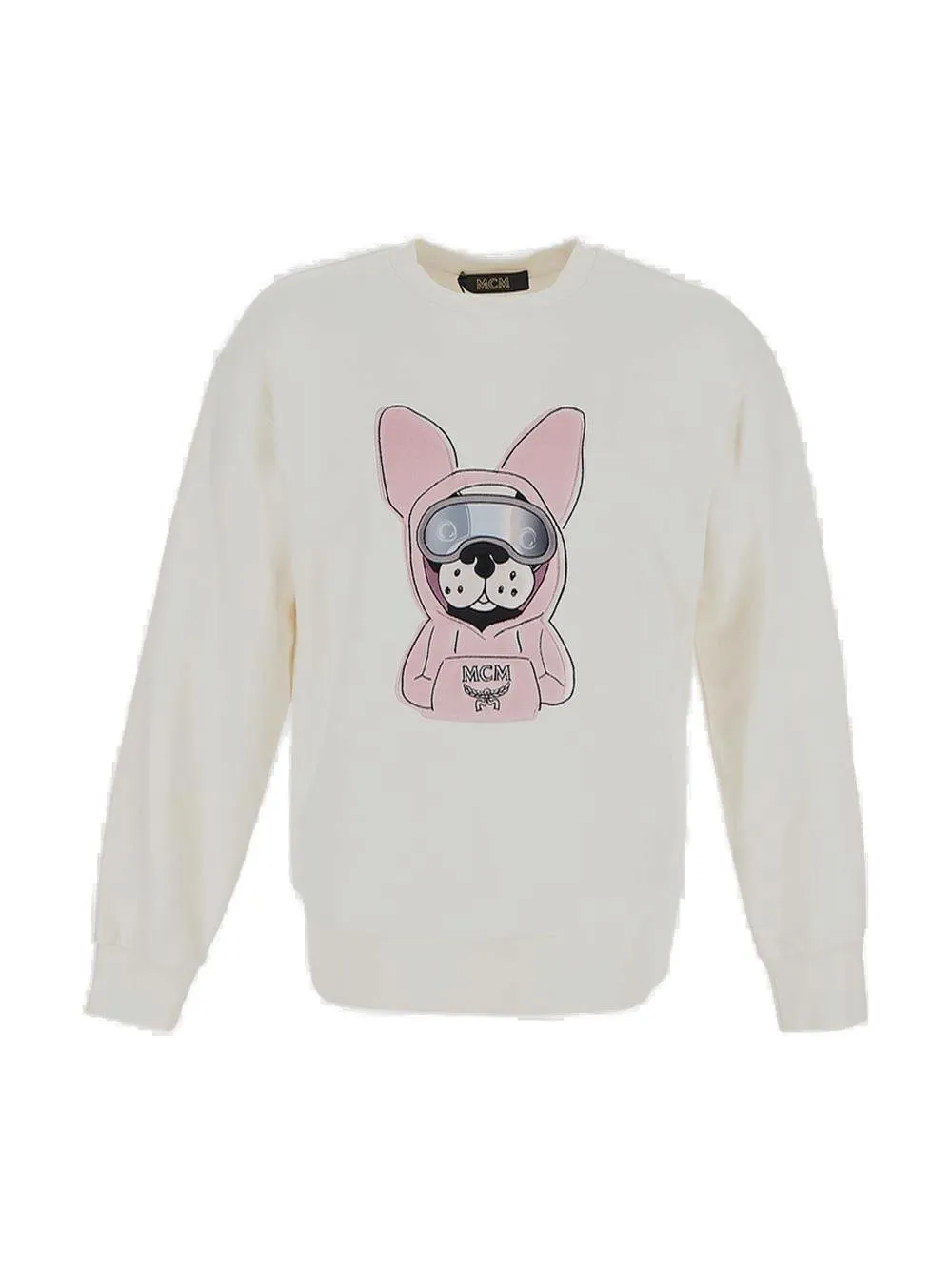 Mcm Dog Embroidered Crewneck Sweatshirt