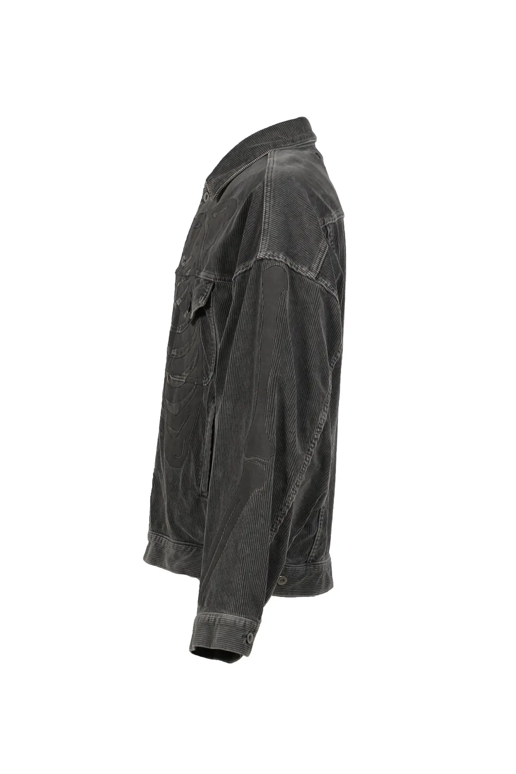 Bone Applique Corduroy Jacket / Gry