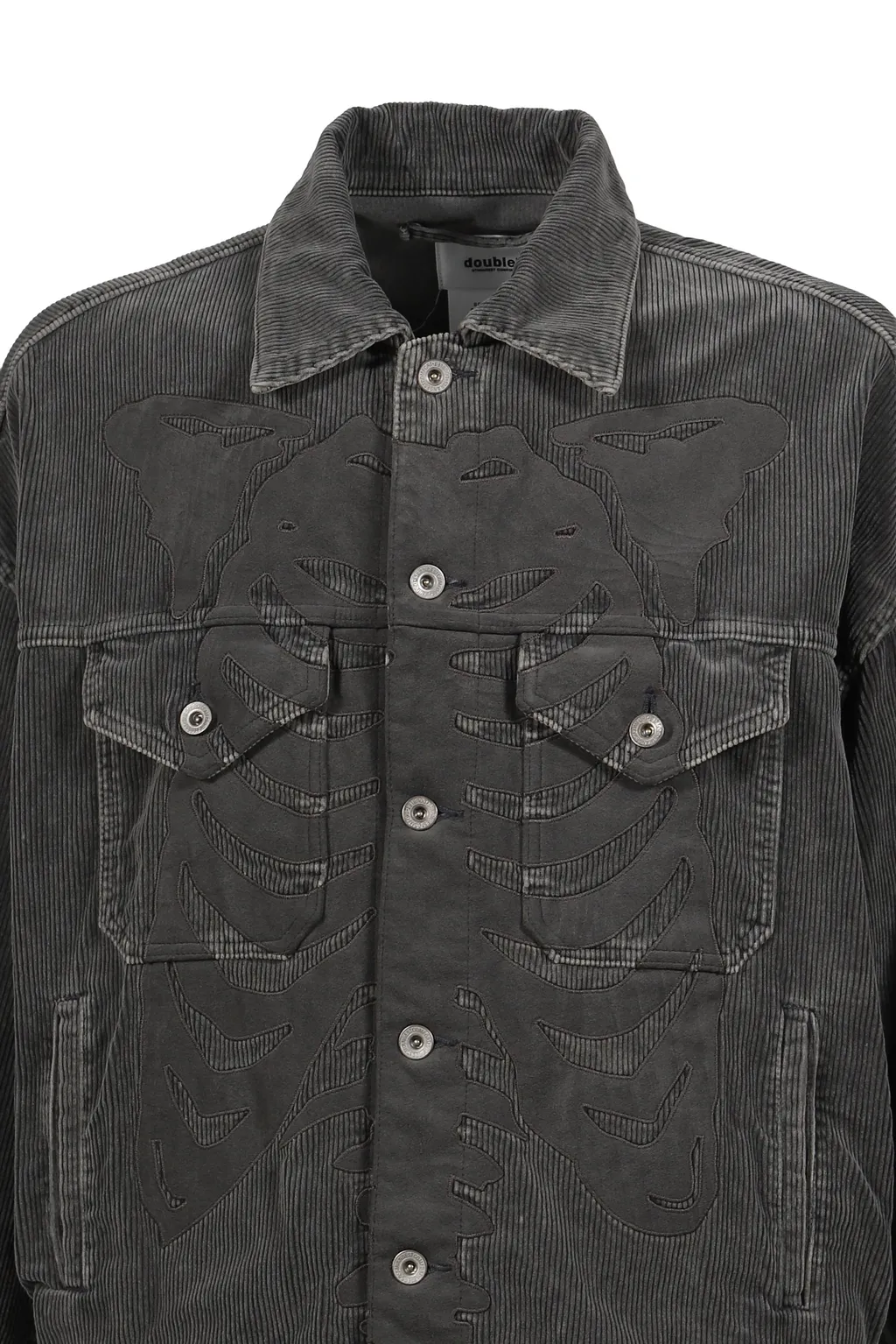 Bone Applique Corduroy Jacket / Gry