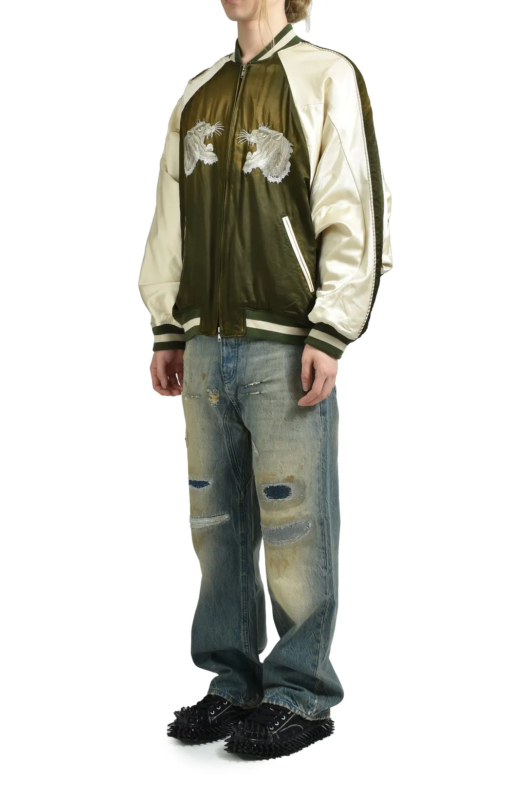Distorted Cutting Souvenior Jacket / Kha