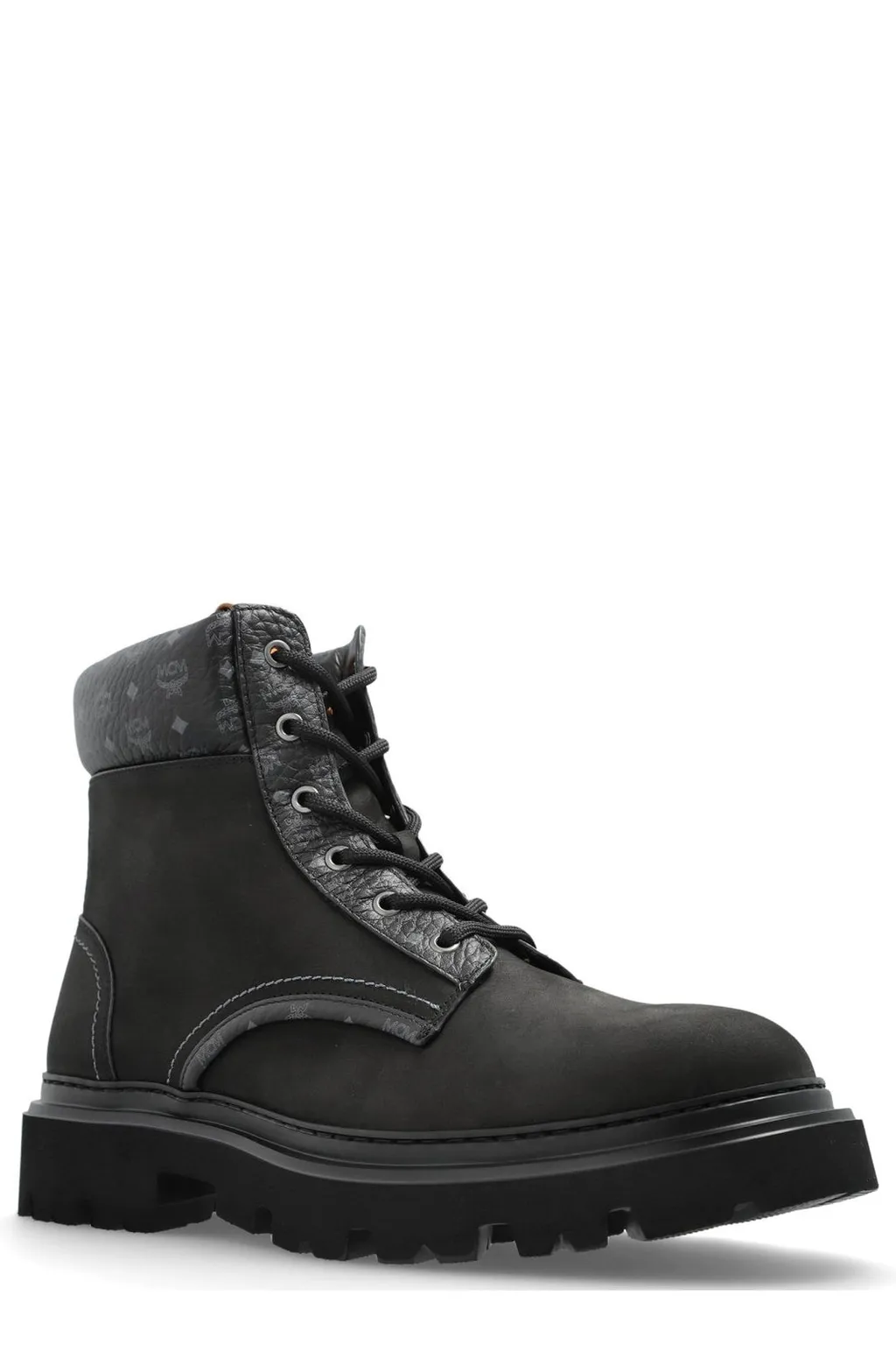 Mcm Monogram Print Ankle Boots