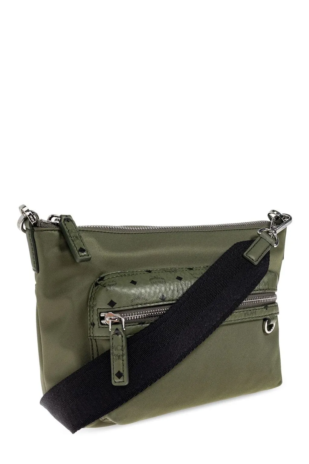 Mcm Jacquard Zipped Shoulder Bag