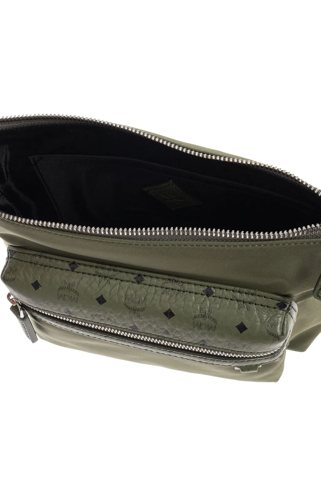 Mcm Jacquard Zipped Shoulder Bag