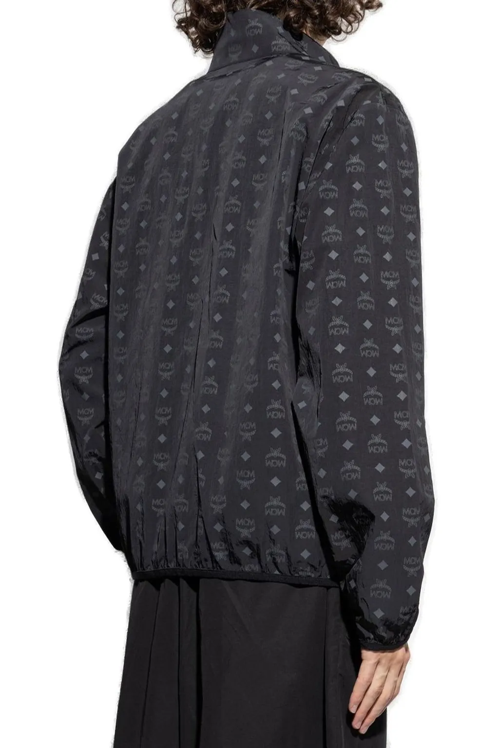 Mcm Logo Printed Zipped Jacket