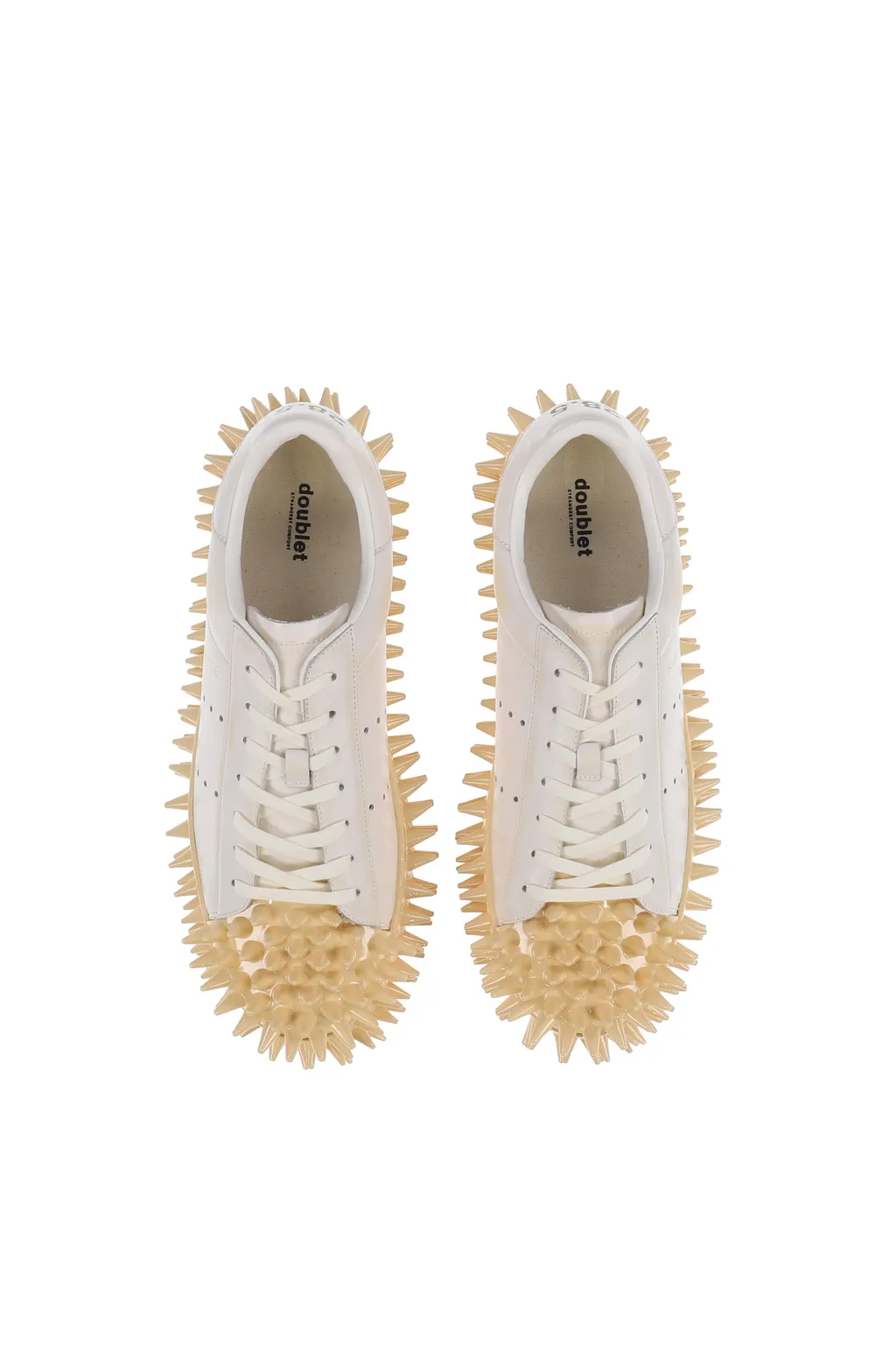 Spiky Leather Sneaker / Wht
