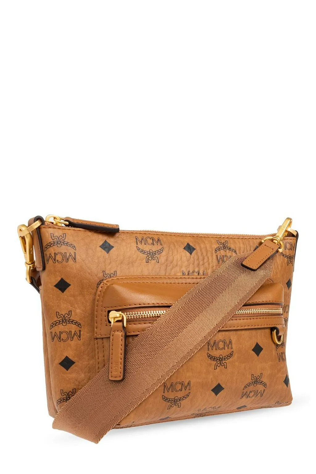 Mcm Allover Logo Printed Shoulder Bag
