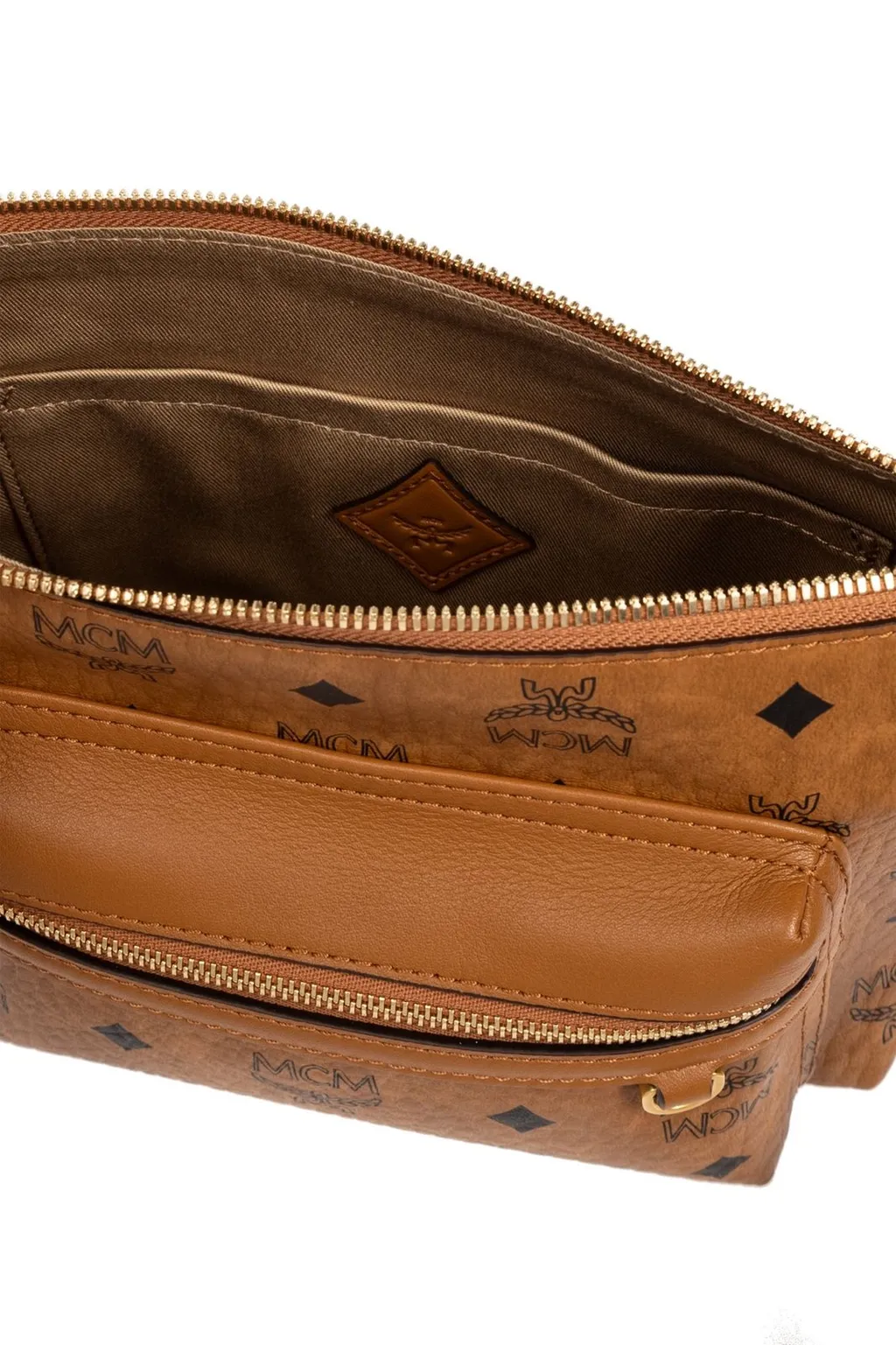 Mcm Allover Logo Printed Shoulder Bag