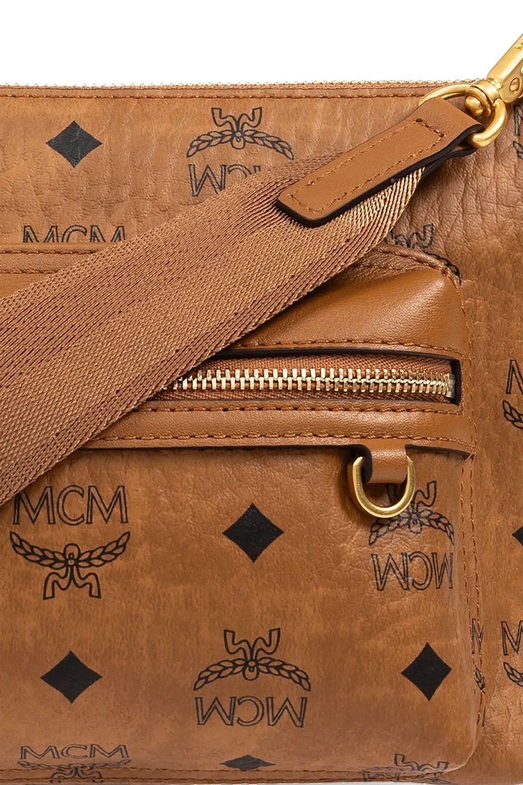 Mcm Allover Logo Printed Shoulder Bag