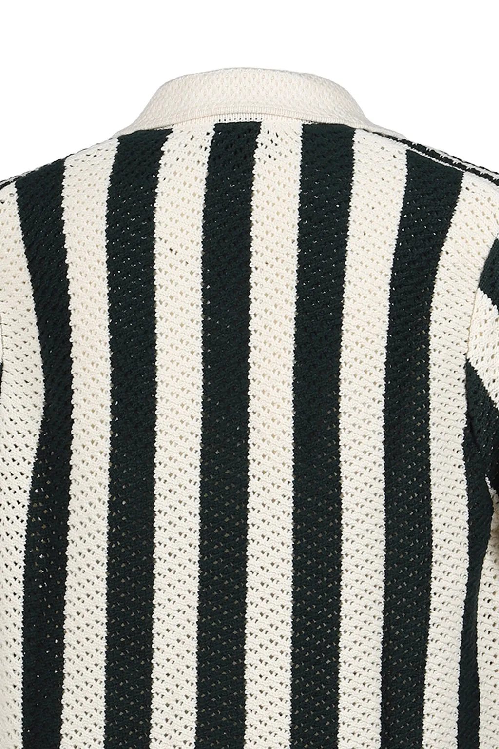 Knit Polo / Grn Night/Crm White