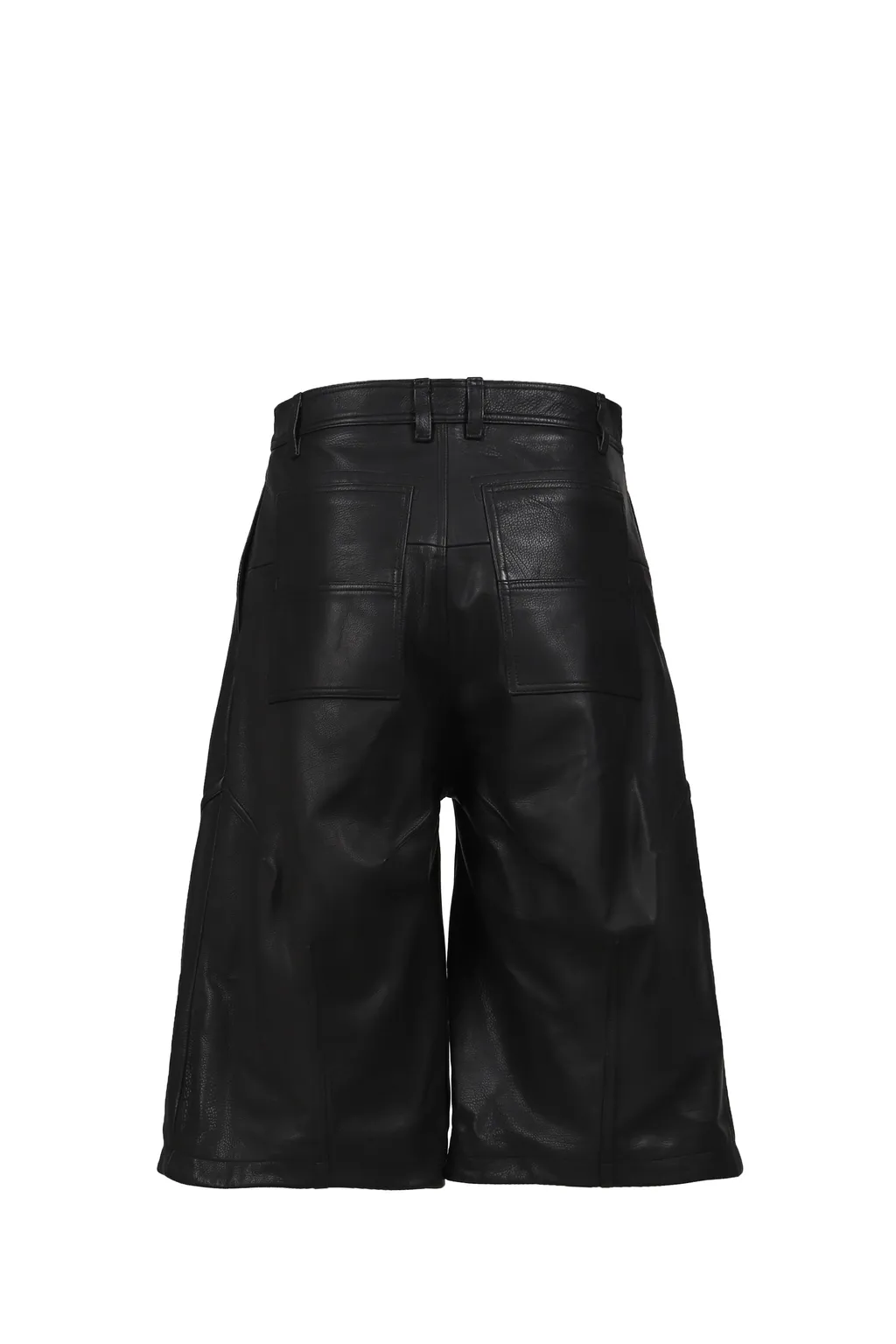 Cow Leather Baggy Shorts / Blk