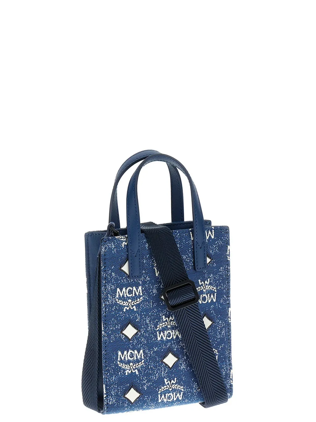 Mcm Aren Denim Mini Tote Bag