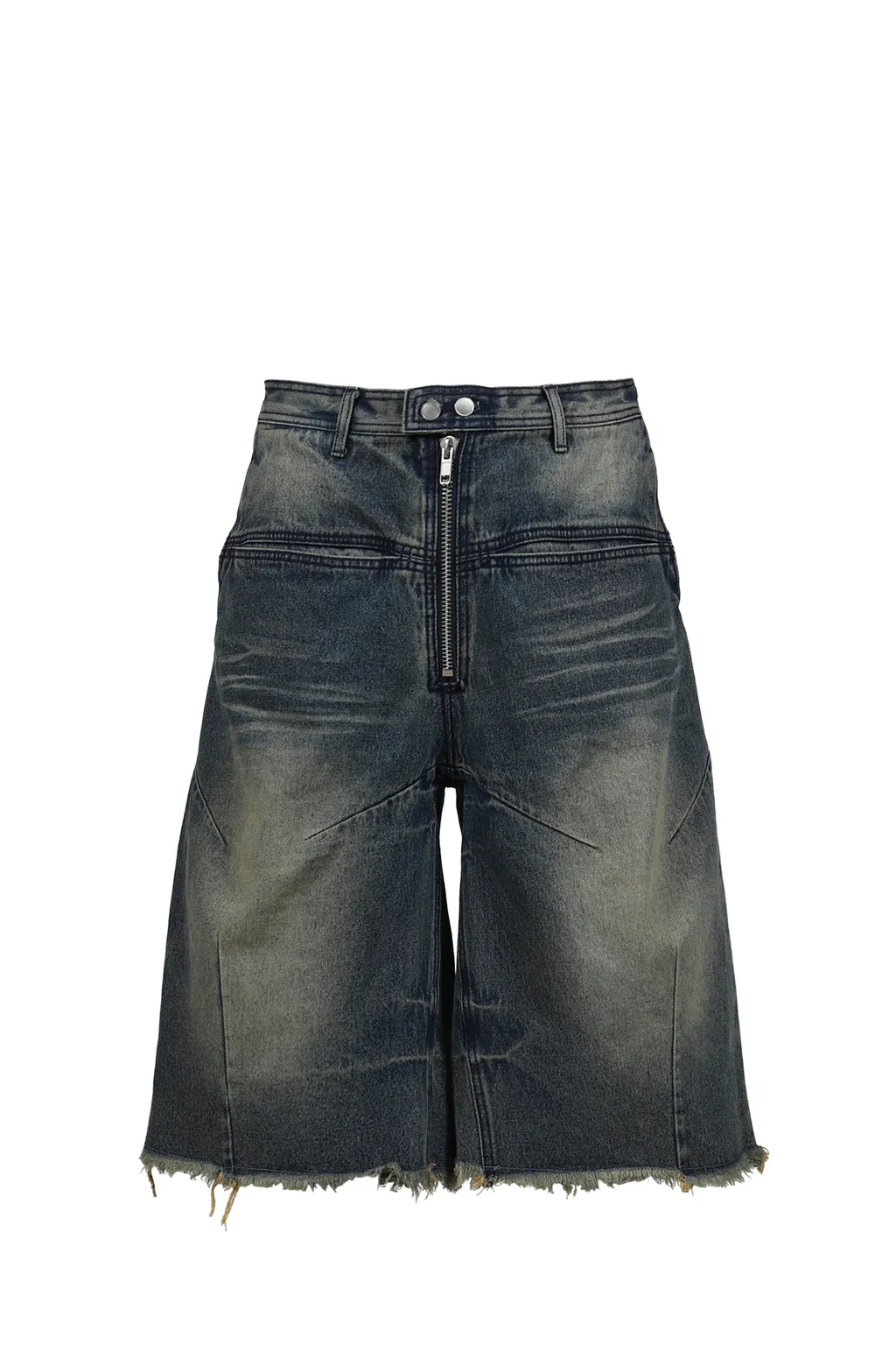 Front Zip Baggy Denim Shorts / D.Ind