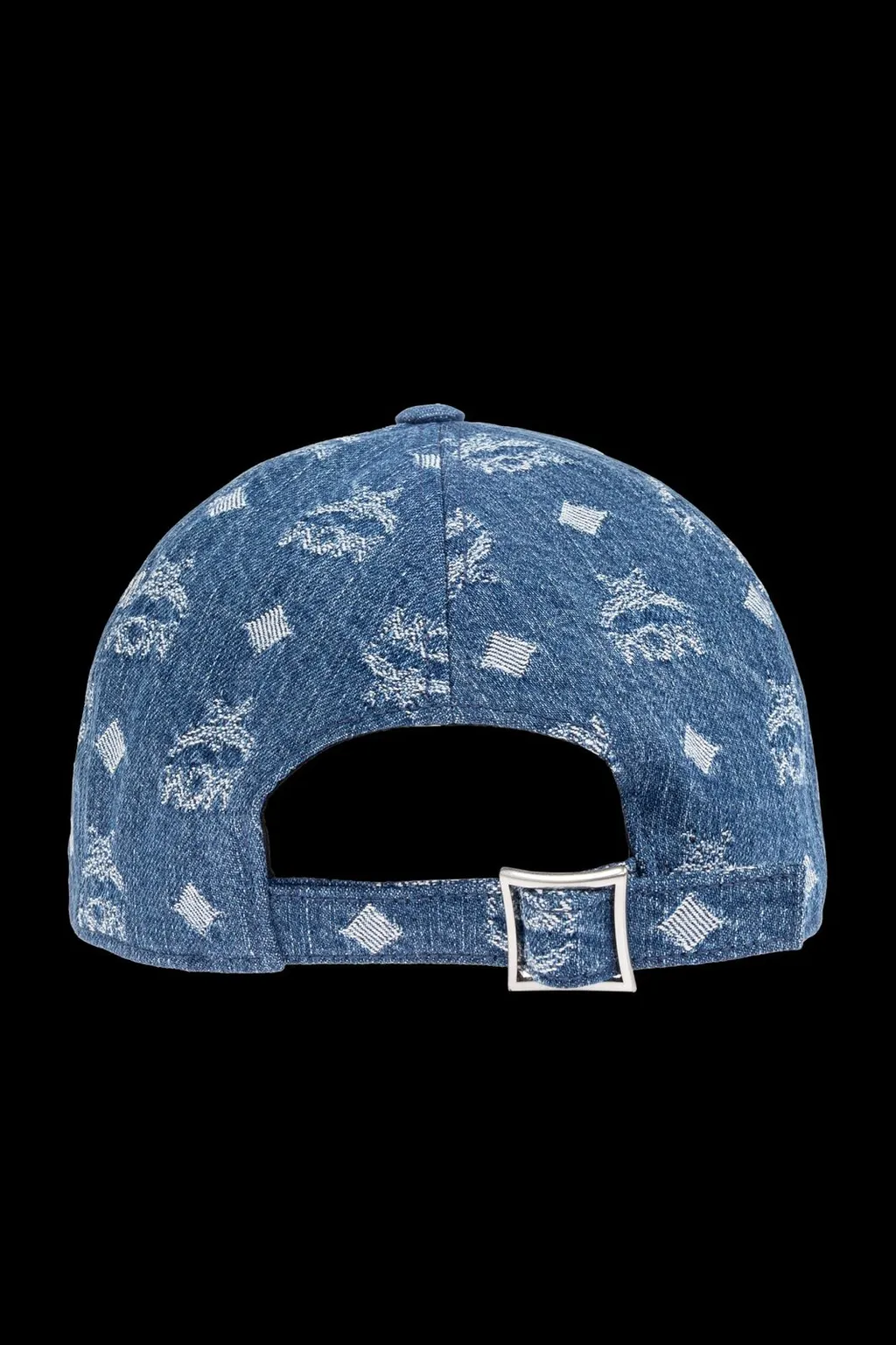 Mcm Logo Patch Denim Baseball Cap