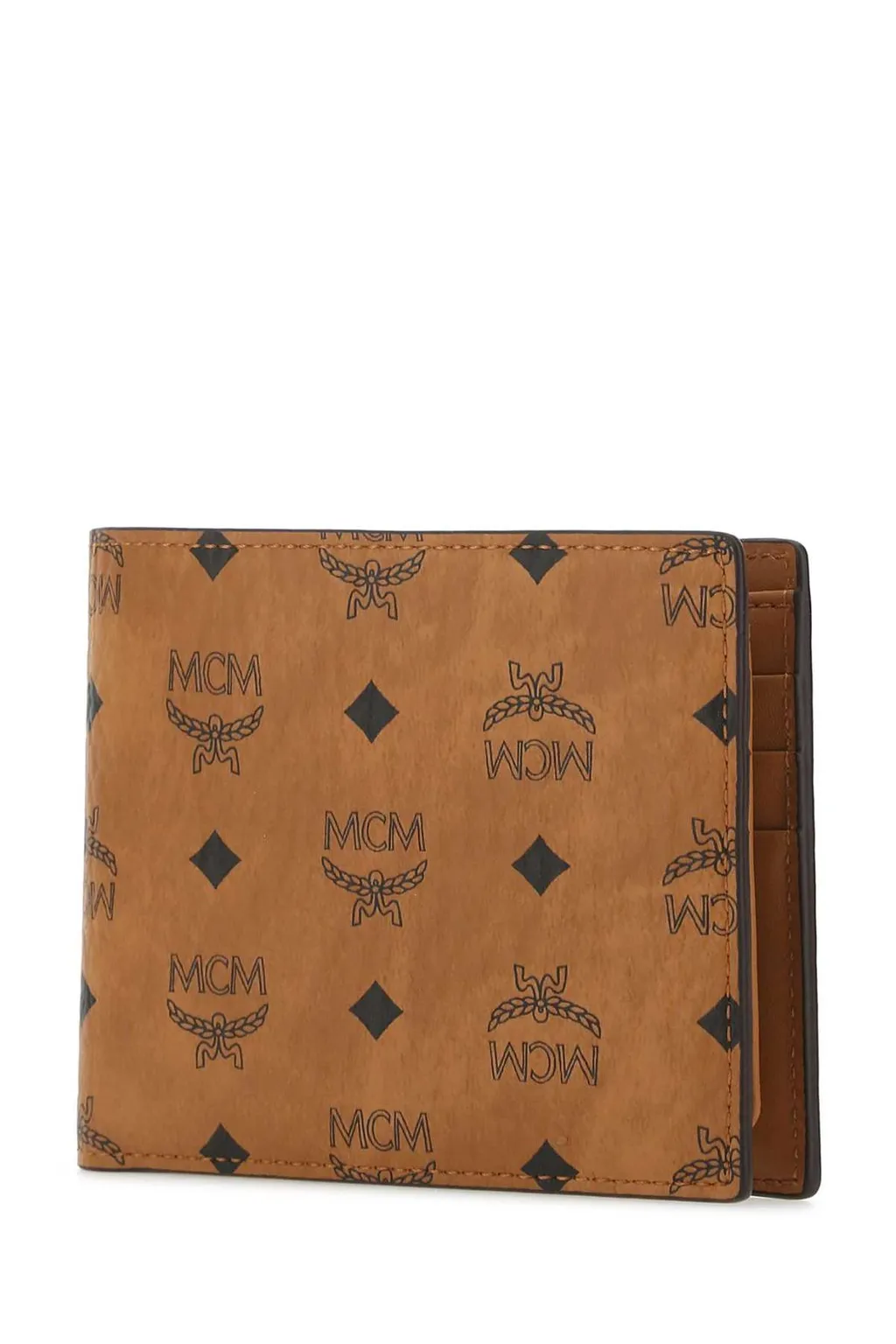Mcm All-Over Logo Detailed Bi-Fold Wallet