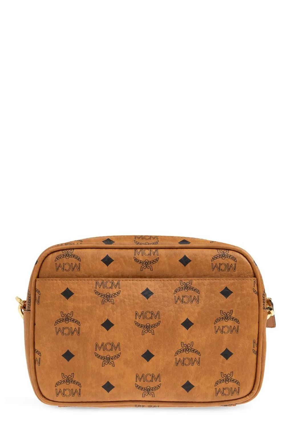 Mcm Aren Logo Plaque Shoulder Bag