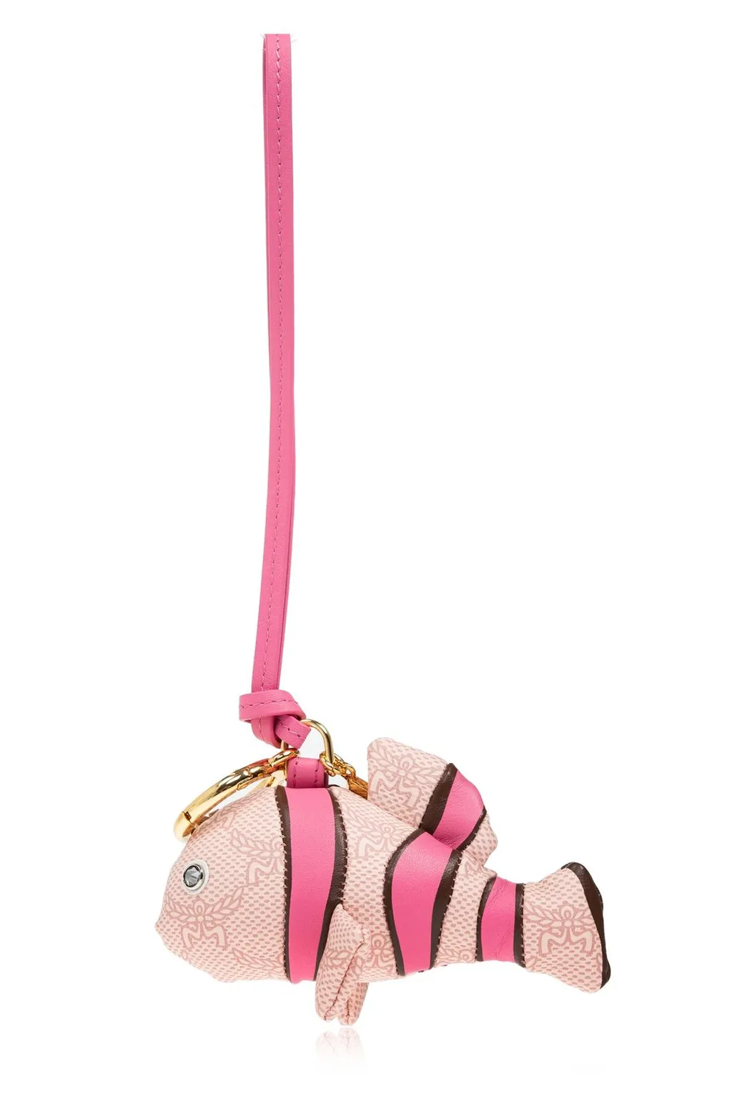 Mcm Fish Shaped Charm Keychain