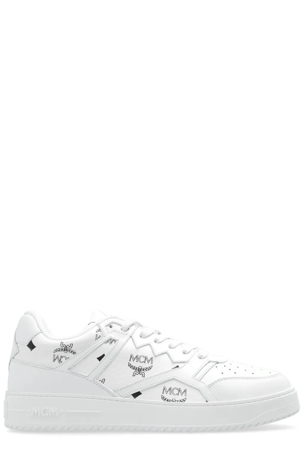 Mcm Neo Derby Visetos Lace-Up Sneakers